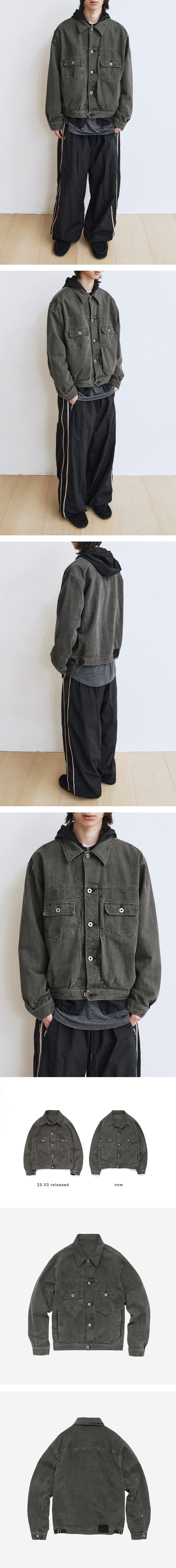 Polyteru - Used Trucker Jacket (Dyed Gray) product image 3 | TRAB K-Fashion Australia