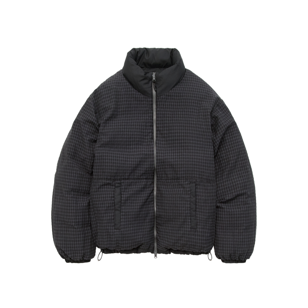 Polyteru - Reversible Puffer Jacket Sage + (Charcoal Check) product image 1 | TRAB K-Fashion Australia
