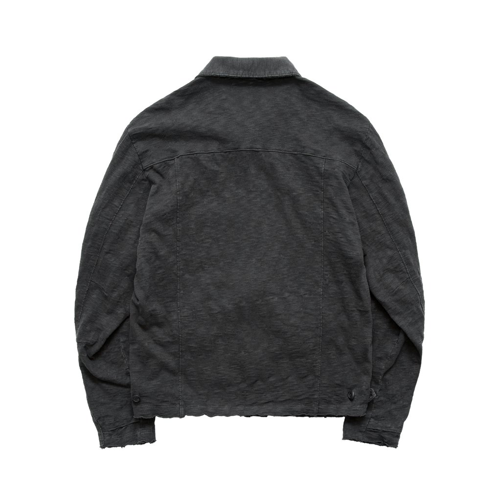 Polyteru - Slub Zip Jacket (Charcoal) product image 2 | TRAB K-Fashion Australia