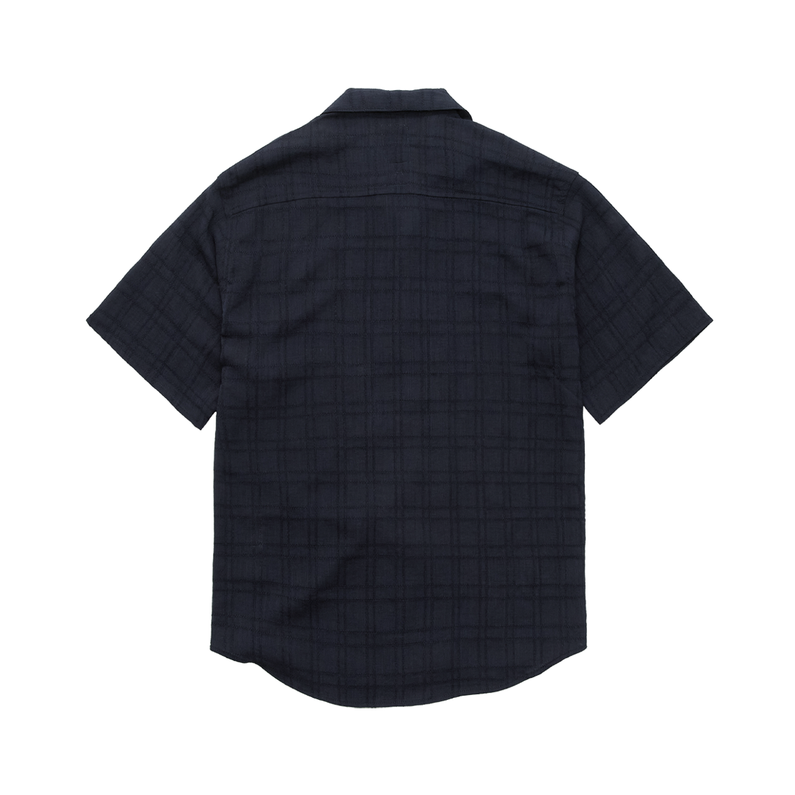 Polyteru - Stitched 1/2 Check Shirt (Dark Navy) product image 2 | TRAB K-Fashion Australia