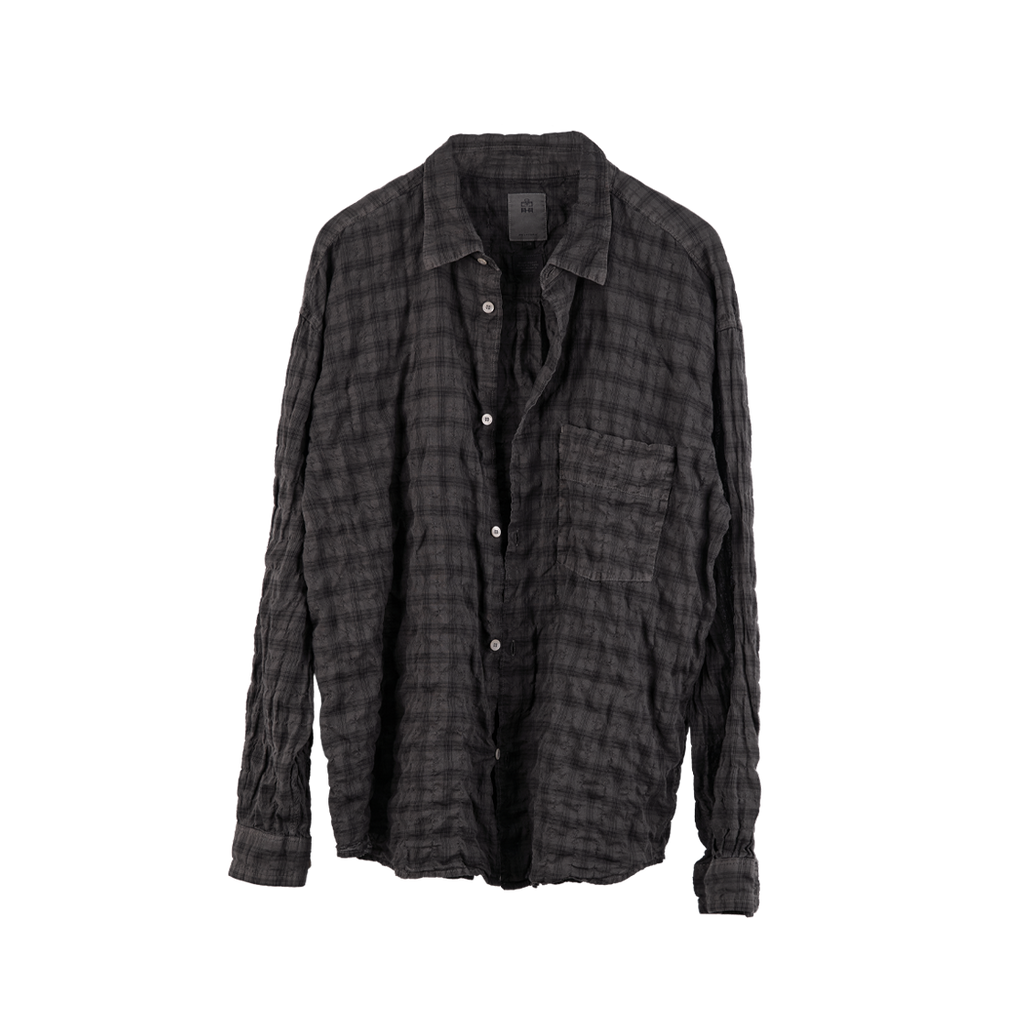 Polyteru - Country Check Shirt (Charcoal Brown) product image 1 | TRAB K-Fashion Australia