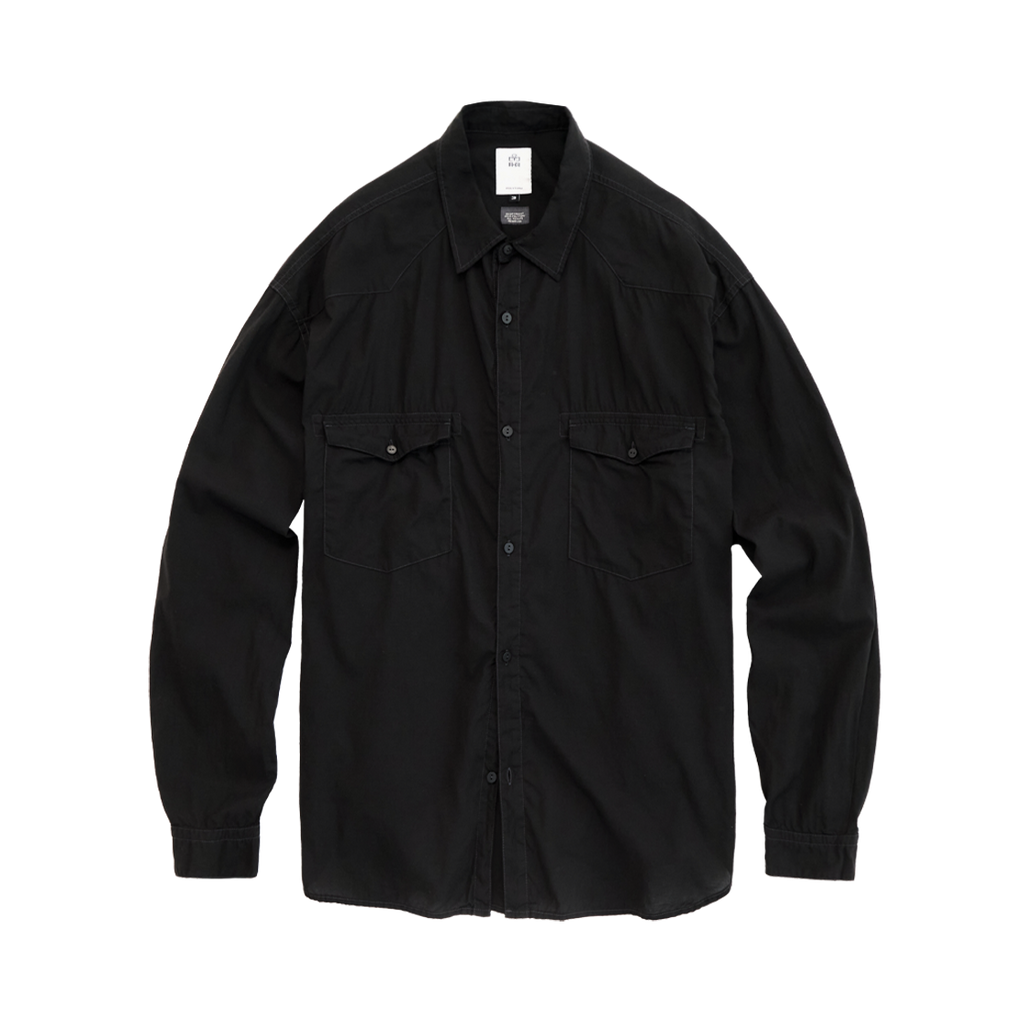 Polyteru - Loosed Tenco Western Shirts (Black) product image 1 | TRAB K-Fashion Australia