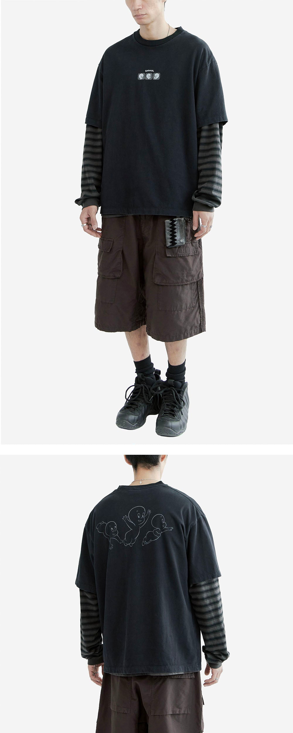 Polyteru - x Casper 1/2 Sleeves 'A Few Good Men' (Washed Black) product image 3 | TRAB K-Fashion Australia