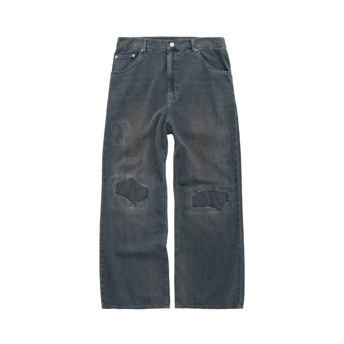 Polyteru - Gosima Denim Pants Knee Patch (Blue Gray) product image 1 | TRAB K-Fashion Australia