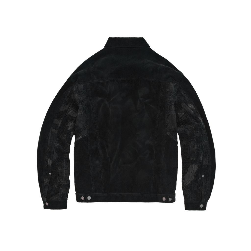 Polyteru - Half Boro Trucker Jacket (Black) product image 2 | TRAB K-Fashion Australia