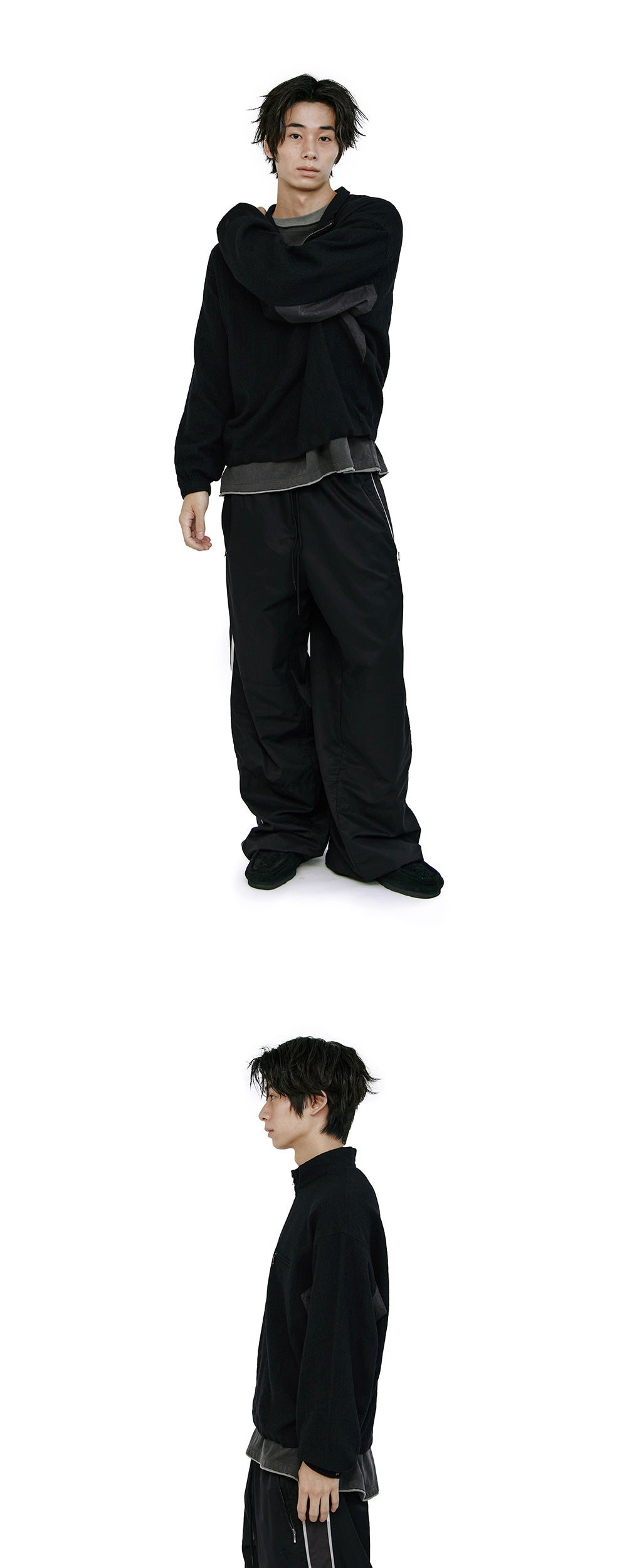 Polyteru - 1011 Nylon Track Pants (Sport Black) product image 4 | TRAB K-Fashion Australia