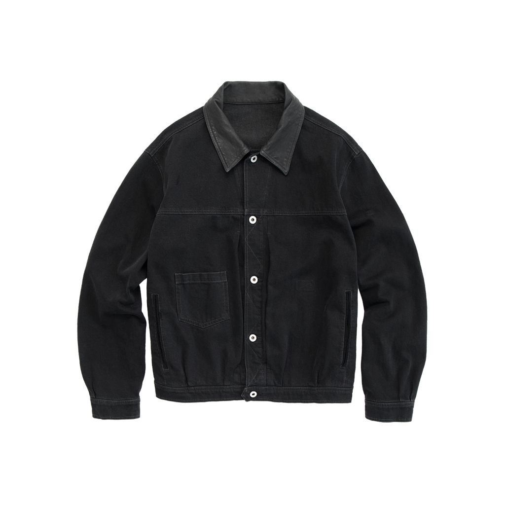 Polyteru - Used Trucker Jacket (Black) product image 1 | TRAB K-Fashion Australia