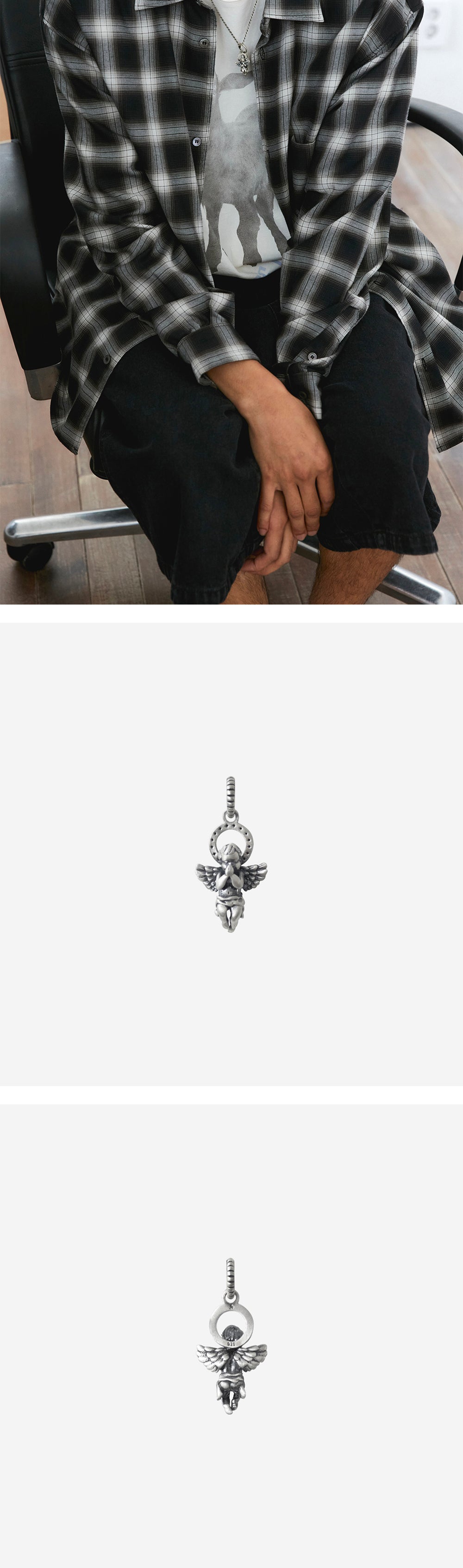 Polyteru - 925 Silver Pendant (Baby Angel) product image 3 | TRAB K-Fashion Australia