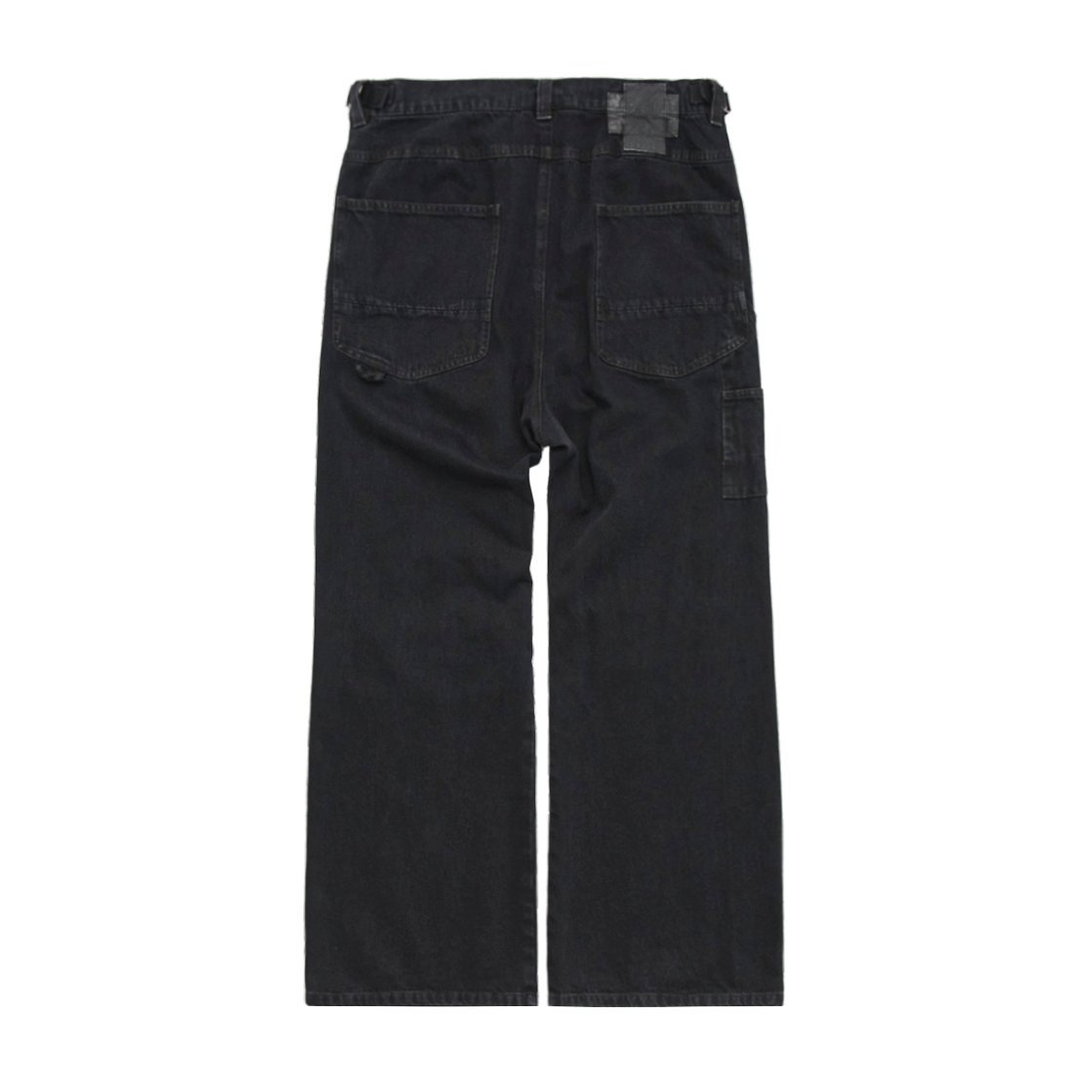 Polyteru - 1011 Cross Patched Denim Pants (Black) product image 2 | TRAB K-Fashion Australia