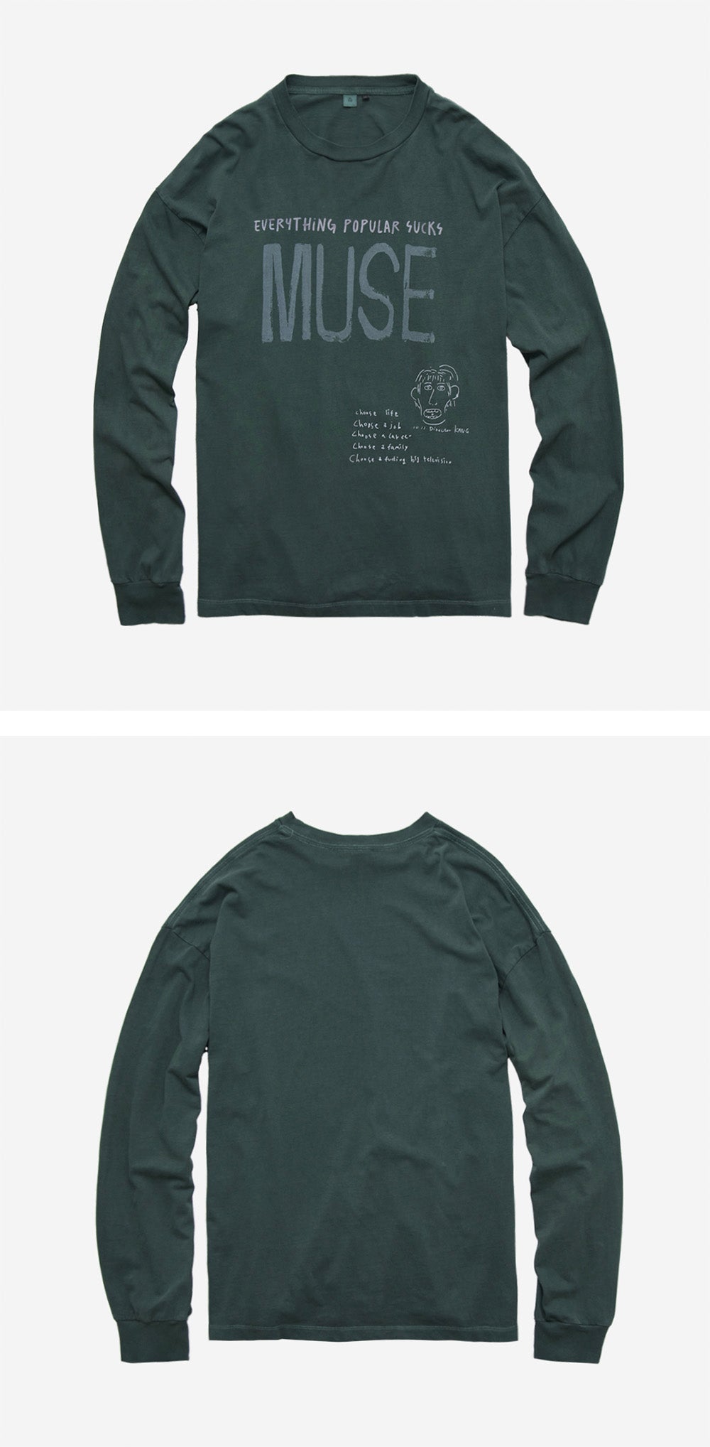 Polyteru - 1011 Lettering Muse Long Sleeve (Green) product image 5 | TRAB K-Fashion Australia