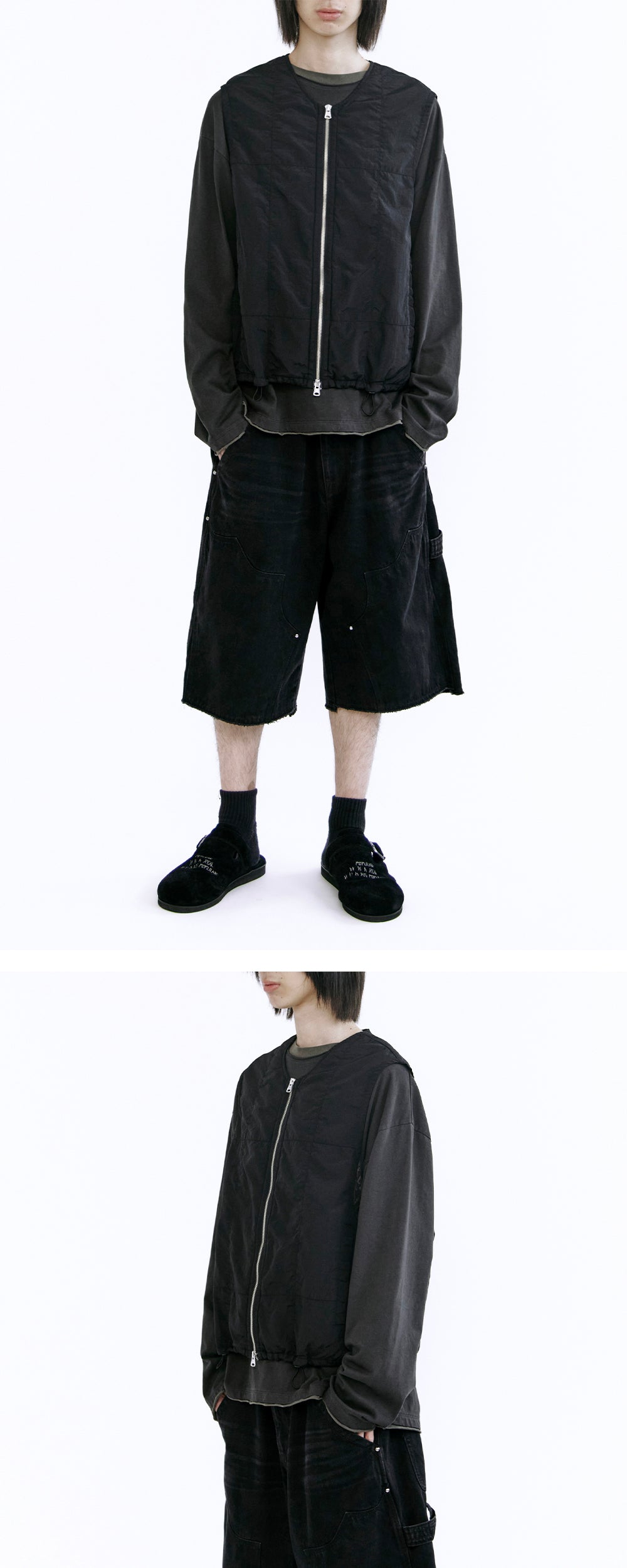 Polyteru - Grid Vest (Black) product image 3 | TRAB K-Fashion Australia