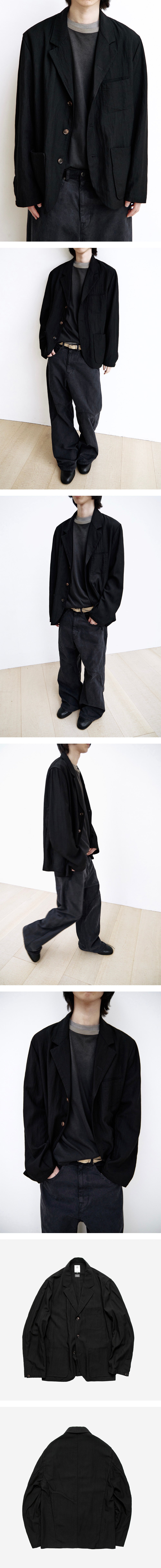 Polyteru - 3 Button Blazer Jacket (Black) product image 3 | TRAB K-Fashion Australia
