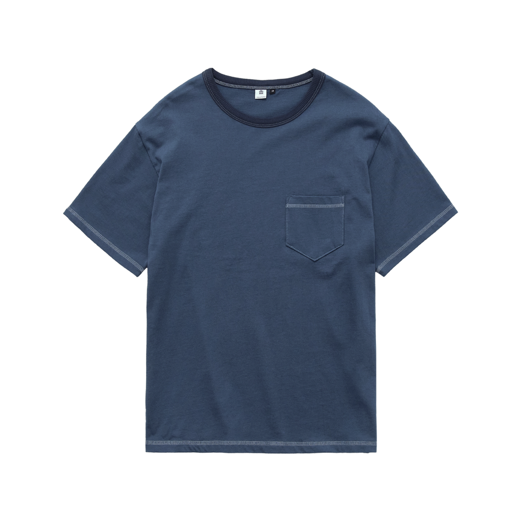 Polyteru - Stitched Pocket Tee (Indigo Blue) product image 1 | TRAB K-Fashion Australia