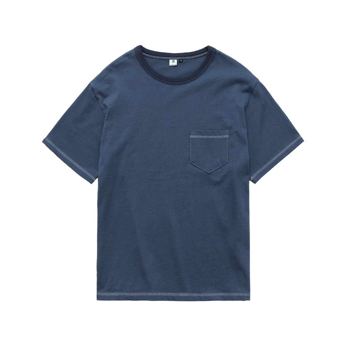 Polyteru - Stitched Pocket Tee (Indigo Blue) product image 1 | TRAB K-Fashion Australia