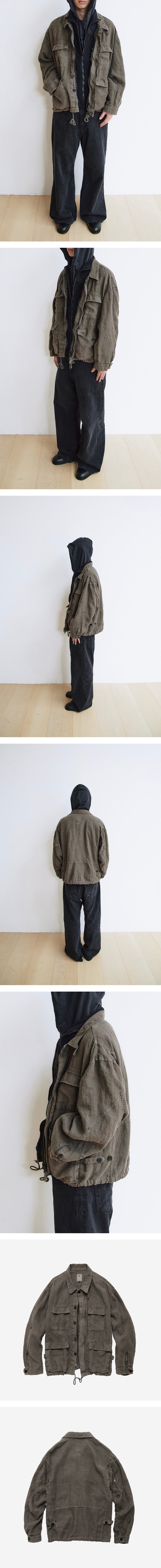 Polyteru - Linen Field Jacket (Beige) product image 3 | TRAB K-Fashion Australia