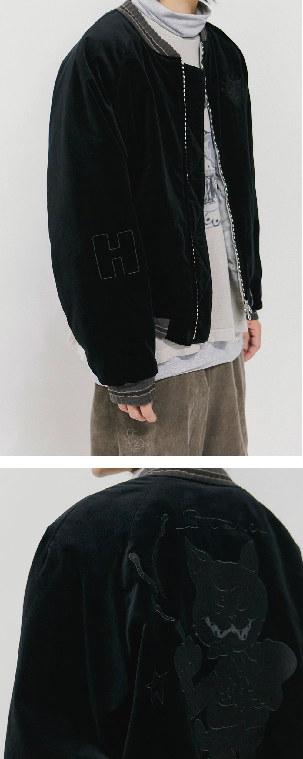 Polyteru - HANK Velvet Souvenir Jacket (Black) product image 5 | TRAB K-Fashion Australia