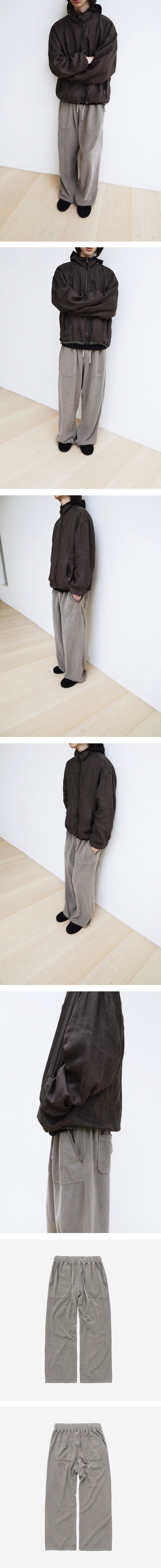 Polyteru - Cover Stitch Sweat Pants (Beige) product image 3 | TRAB K-Fashion Australia