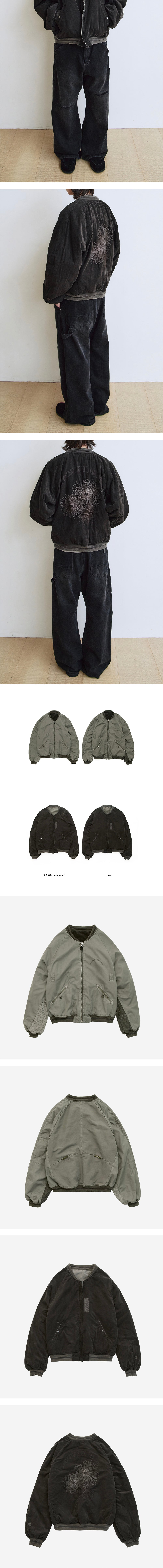 Polyteru - 1011 Reversible Floral Souvenir Bomber (Light Sage) product image 6 | TRAB K-Fashion Australia