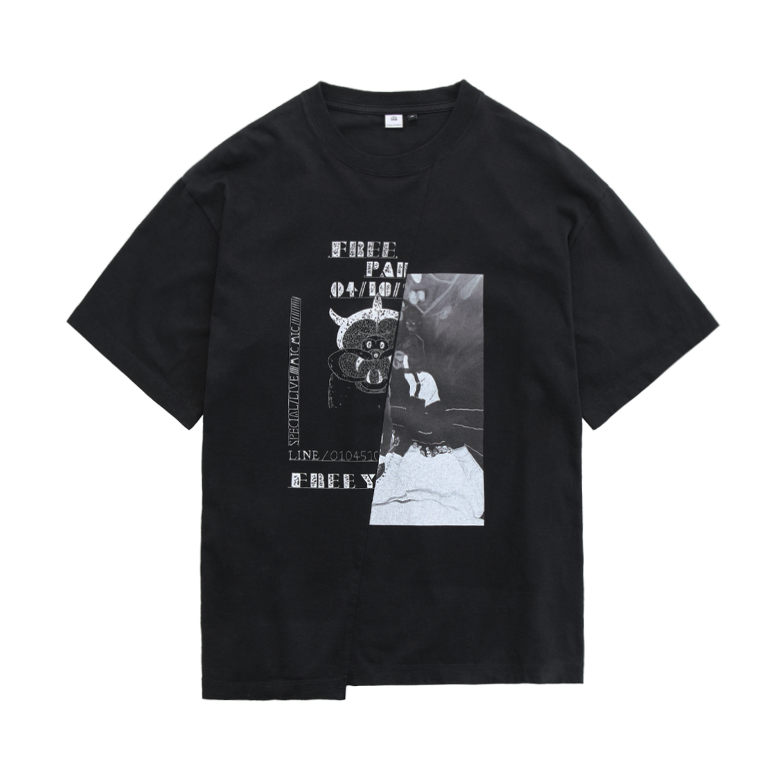 Polyteru - 1011 Slashed Tee (Black) product image 1 | TRAB K-Fashion Australia