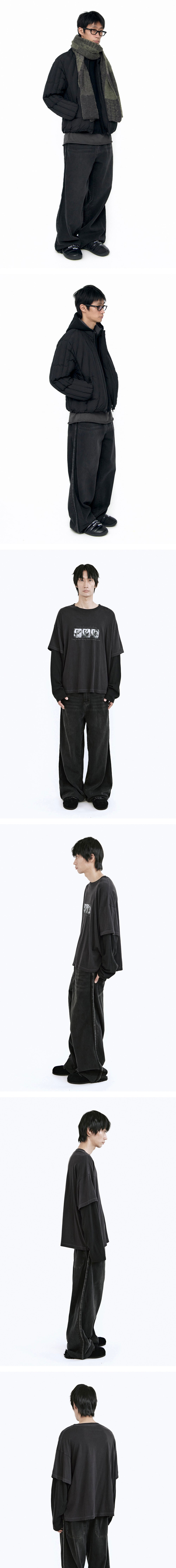 Polyteru - Rebuild Gosima Denim Pants Type 002 (Washed Black) product image 3 | TRAB K-Fashion Australia