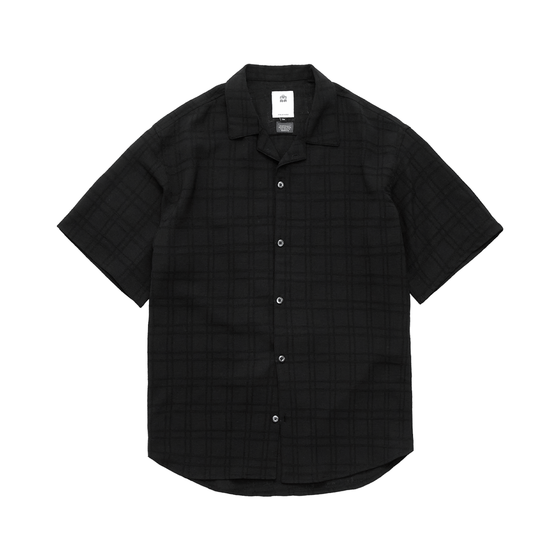 Polyteru - Stitched 1/2 Check Shirt (Black) product image 1 | TRAB K-Fashion Australia