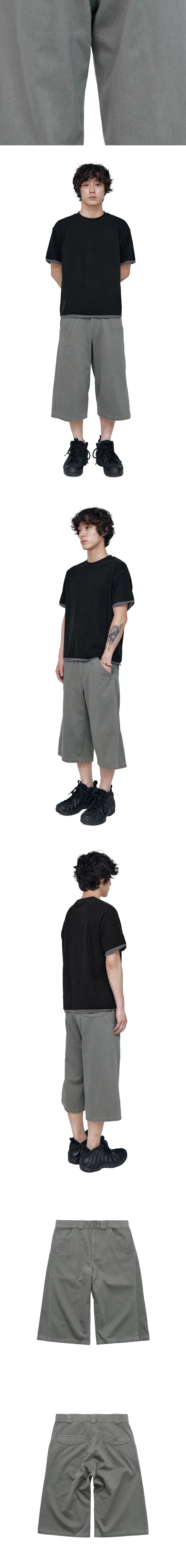 Polyteru - Half Slash Officer Pants (Khaki Gray) product image 4 | TRAB K-Fashion Australia