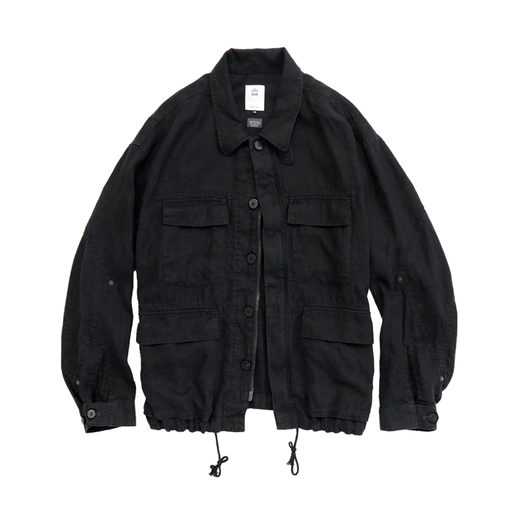 Polyteru - Linen Field Jacket (Washed Black) product image 1 | TRAB K-Fashion Australia