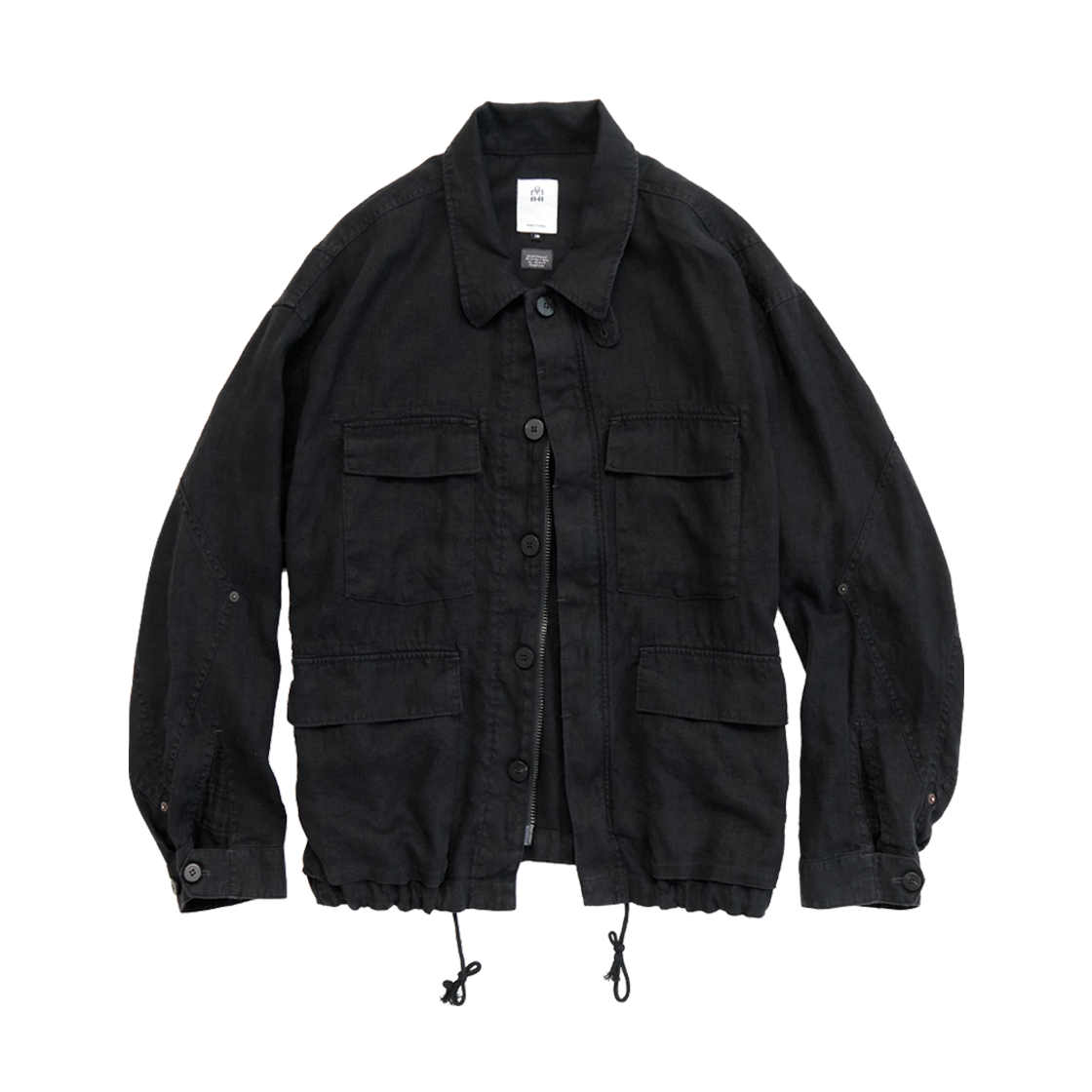 Polyteru - Linen Field Jacket (Washed Black) product image 1 | TRAB K-Fashion Australia