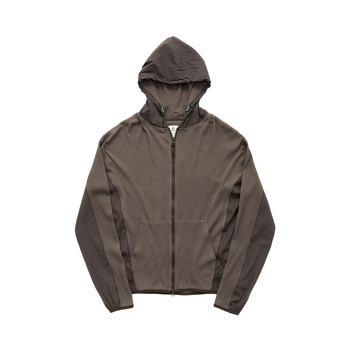 Polyteru - A.F. Block Zip Hoodie (Brown) product image 1 | TRAB K-Fashion Australia