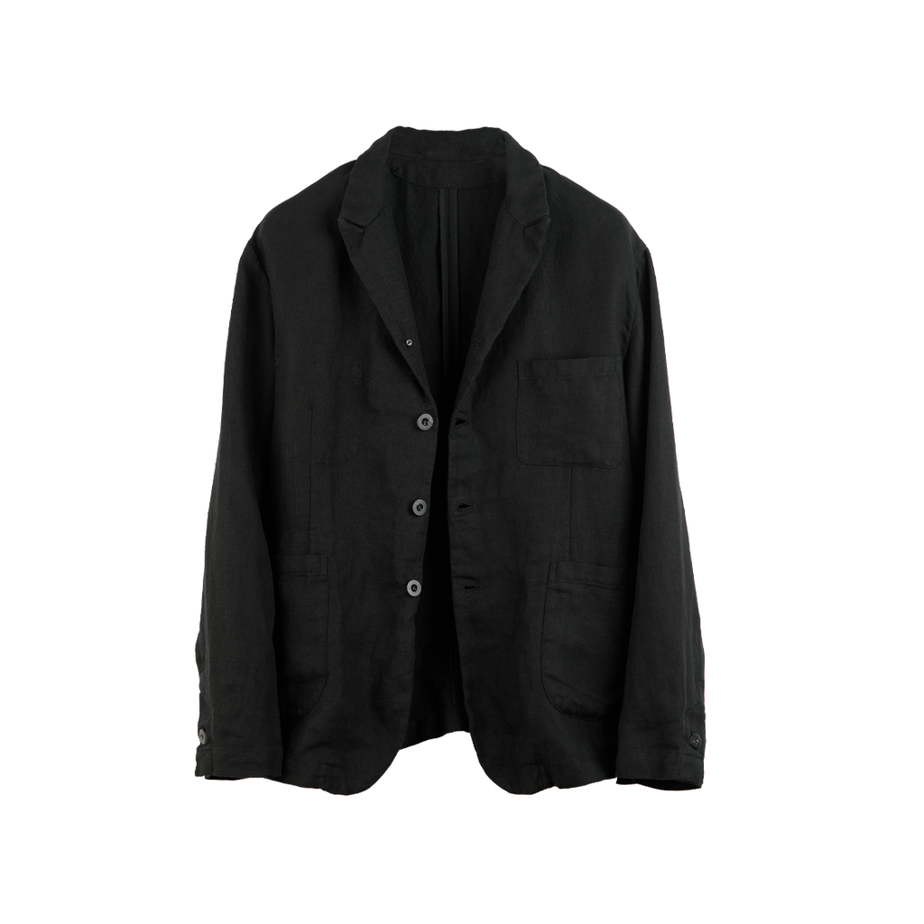 Polyteru - Linen Blazer (Black) product image 1 | TRAB K-Fashion Australia
