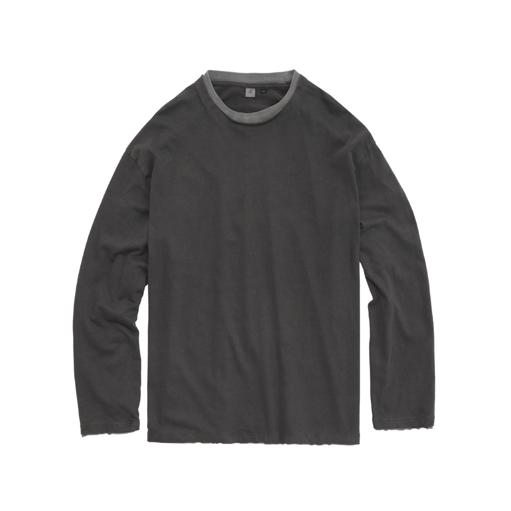 Polyteru - Layered Long Sleeves Charcoal + (Gray) product image 1 | TRAB K-Fashion Australia