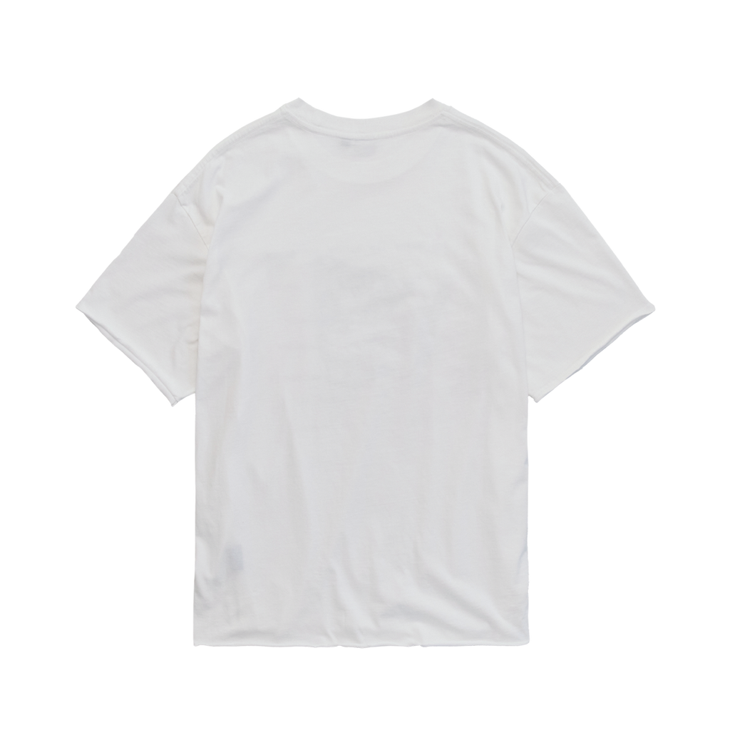 Polyteru - HANK Doodle Cat 1/2 Tee Raw (Cut White) product image 2 | TRAB K-Fashion Australia