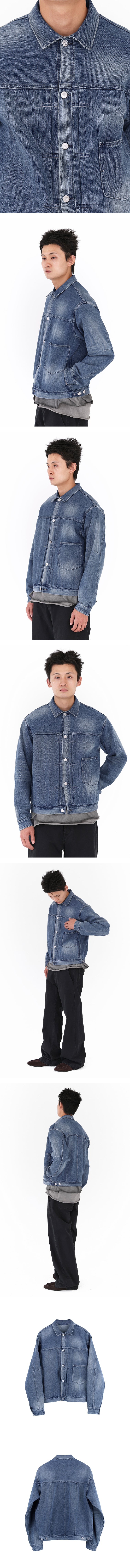 Polyteru - Used Trucker Jacket (Aged Blue) product image 3 | TRAB K-Fashion Australia