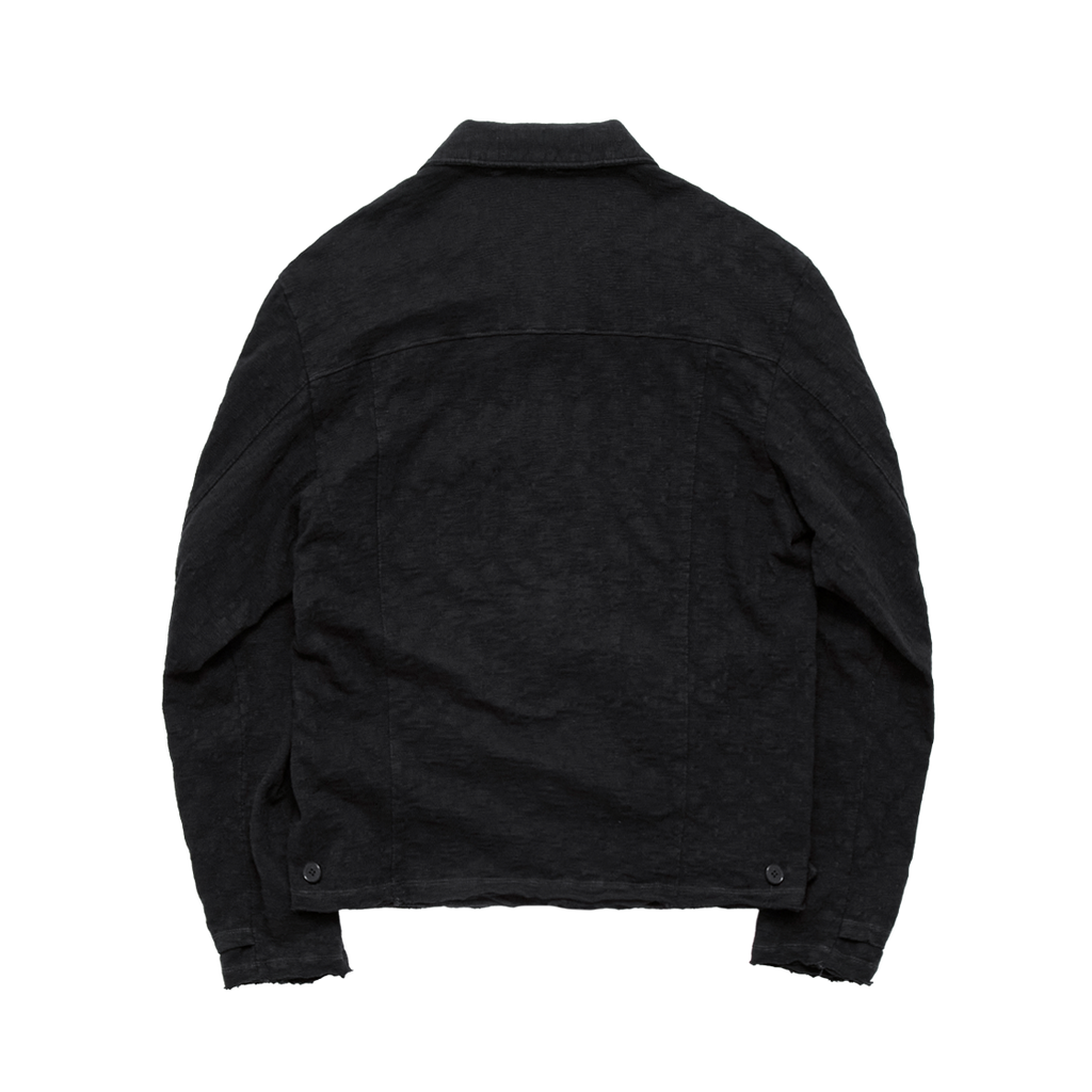 Polyteru - Slub Zip Jacket (Black) product image 2 | TRAB K-Fashion Australia