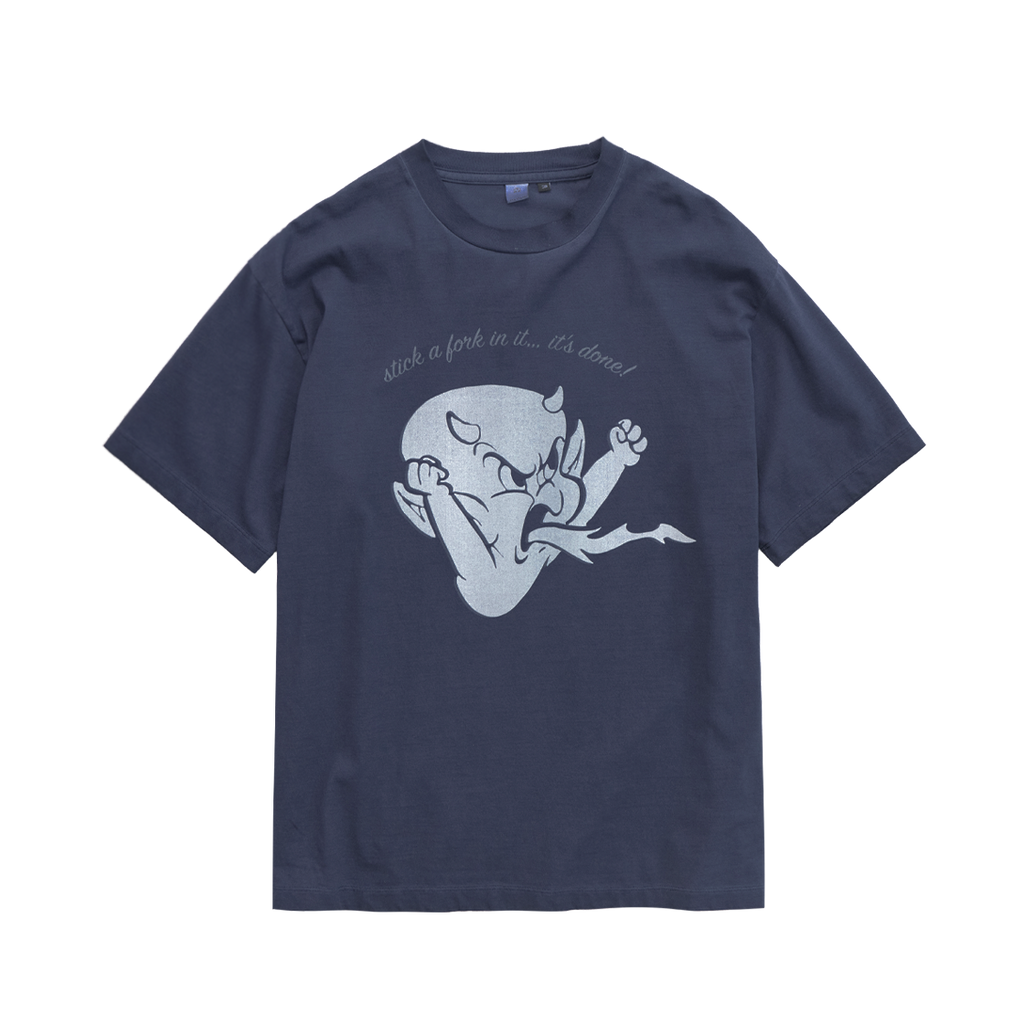 Polyteru - x Hot Stuff 1/2 Sleeves 'Angry' (Washed Blue) product image 1 | TRAB K-Fashion Australia