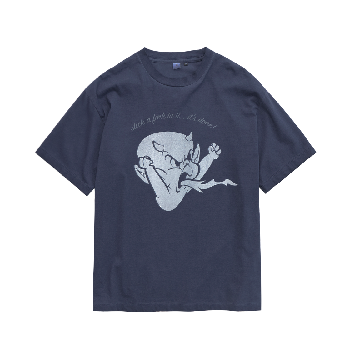 Polyteru - x Hot Stuff 1/2 Sleeves 'Angry' (Washed Blue) product image 1 | TRAB K-Fashion Australia
