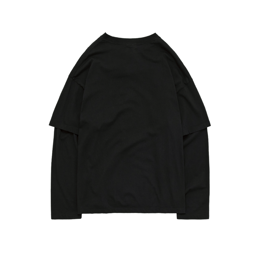Polyteru - Graphic Double Layer Tee (Black) product image 2 | TRAB K-Fashion Australia