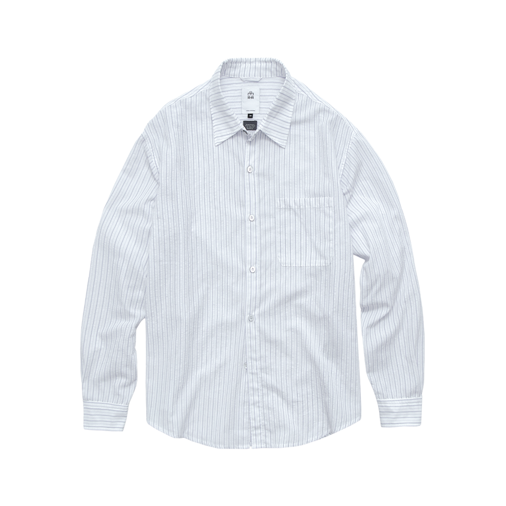 Polyteru - Loosed Striped Shirts (Washed White) product image 1 | TRAB K-Fashion Australia
