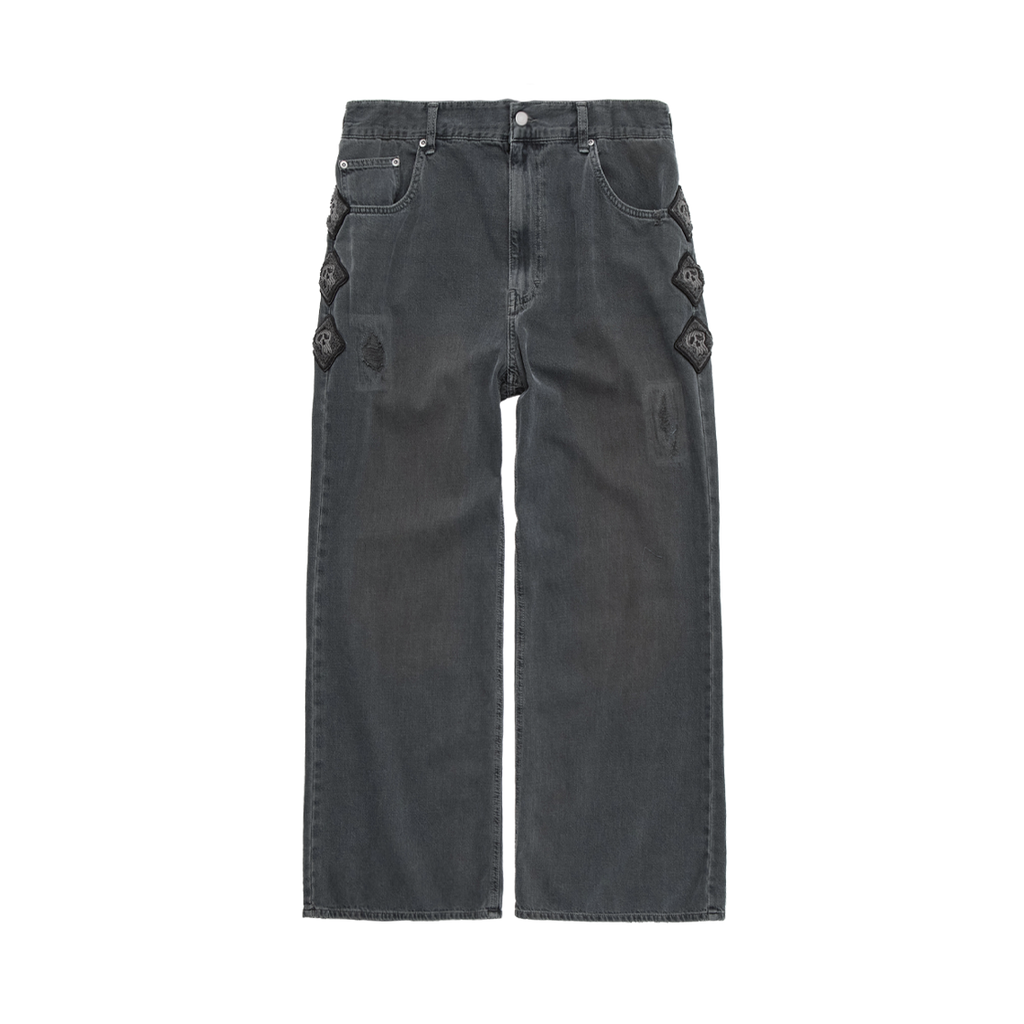 Polyteru - HANK Narrow Gosima Denim Pants (Blue Charcoal) product image 1 | TRAB K-Fashion Australia