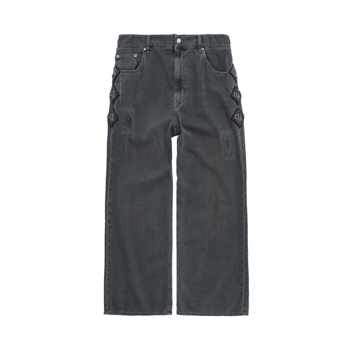 Polyteru - HANK Narrow Gosima Denim Pants (Blue Charcoal) product image 1 | TRAB K-Fashion Australia