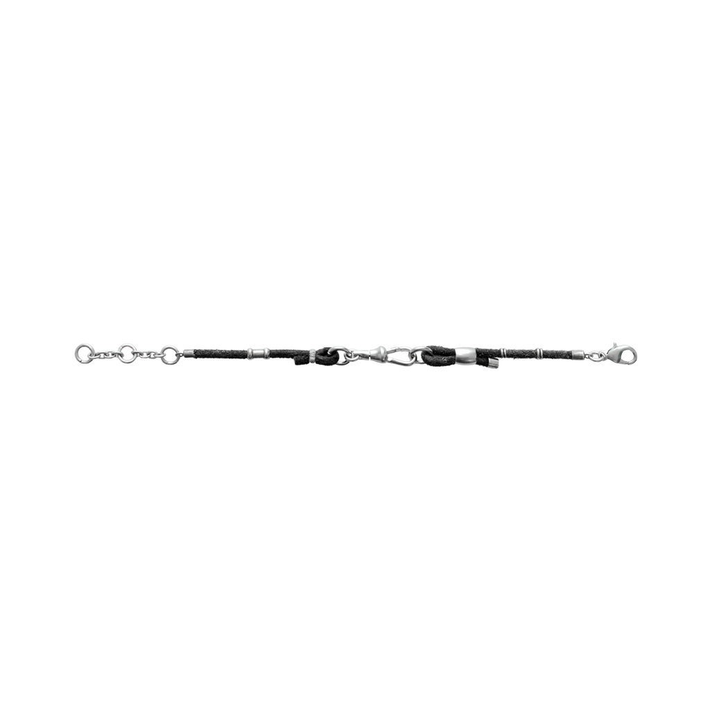 Polyteru - Single Strand Leather Bracelet (Charcoal) product image 2 | TRAB K-Fashion Australia