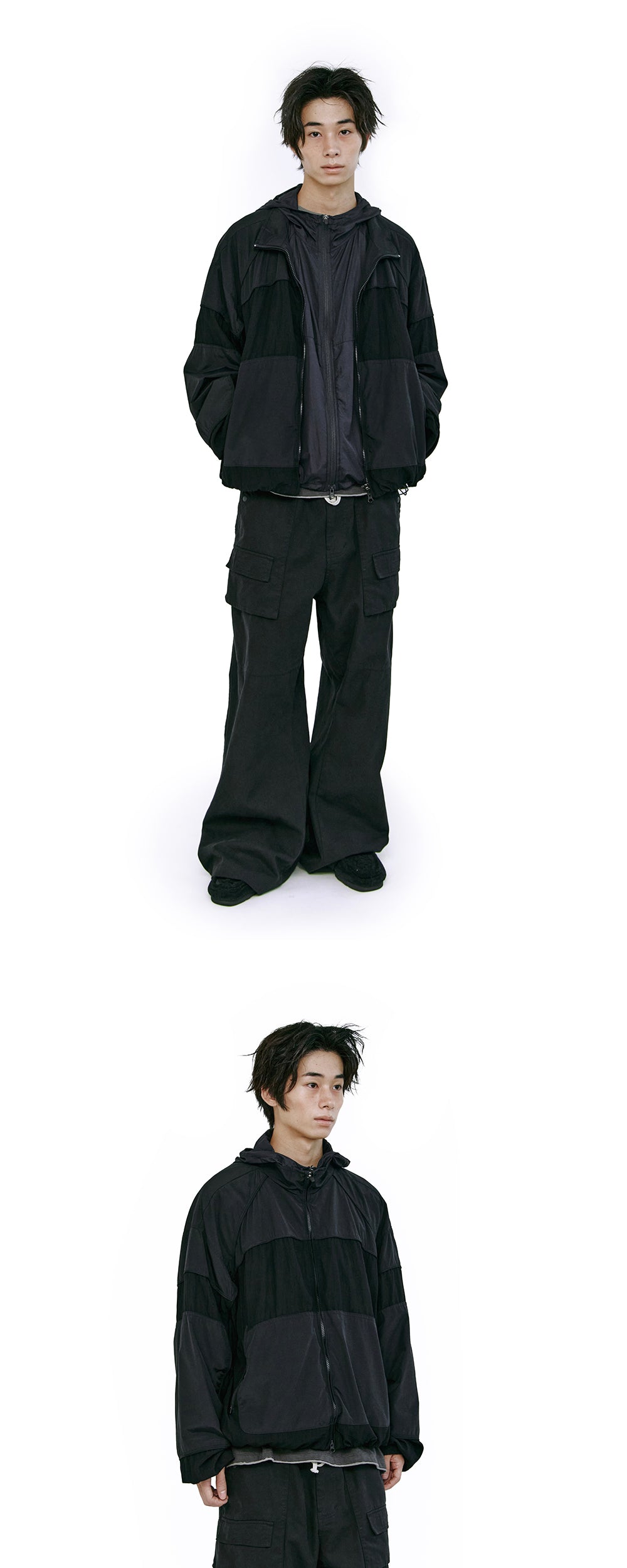 Polyteru - Old Piped Track Jumper Black & (Black) product image 3 | TRAB K-Fashion Australia