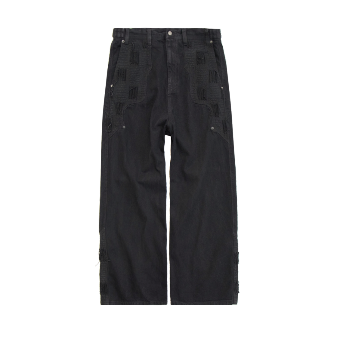 Polyteru - 1011 Western Boro Pants (Black Denim) product image 1 | TRAB K-Fashion Australia