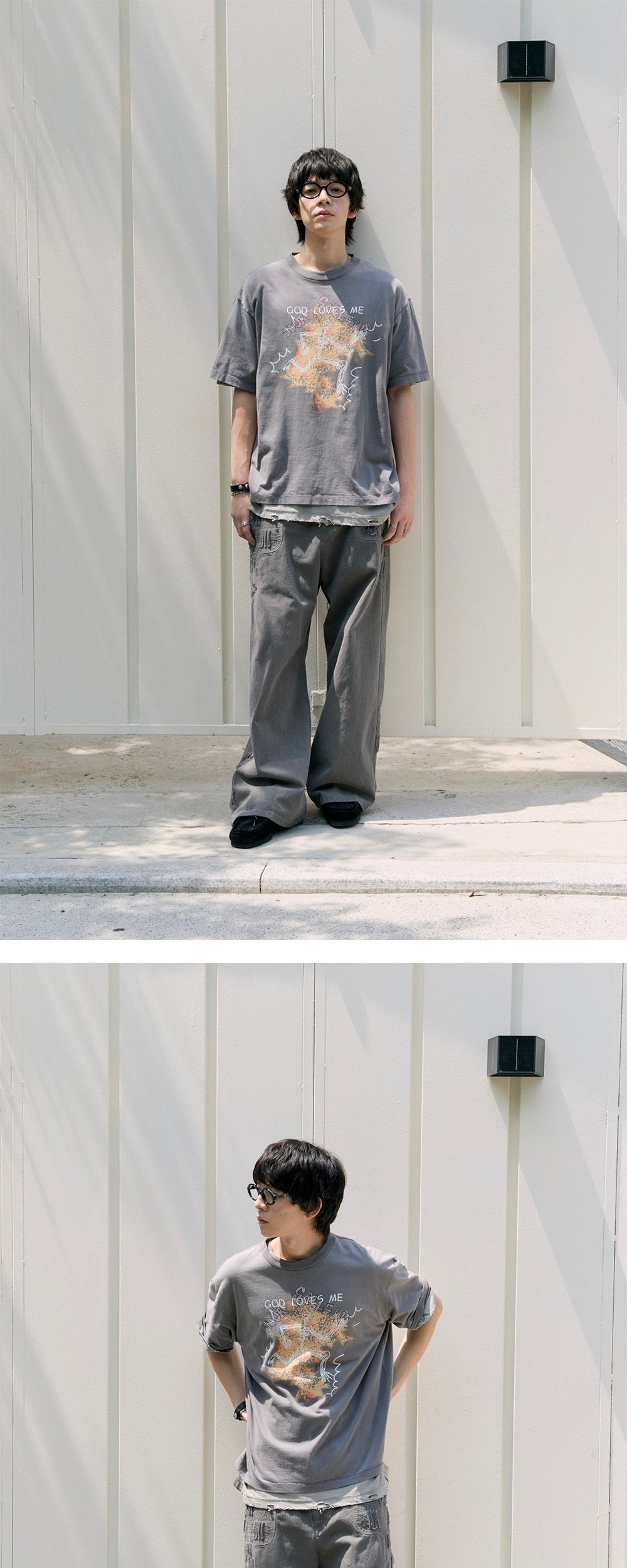 Polyteru - 1011 Lightning 1/2 Tee Light (Purple Gray) product image 3 | TRAB K-Fashion Australia
