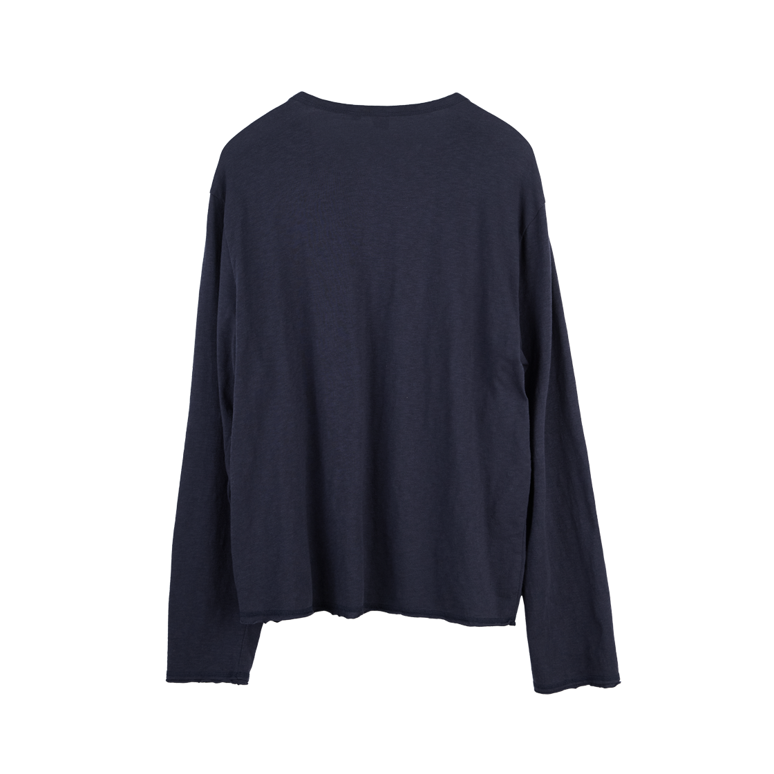 Polyteru - Slub Henley Neck Long Sleeves (Navy) product image 2 | TRAB K-Fashion Australia