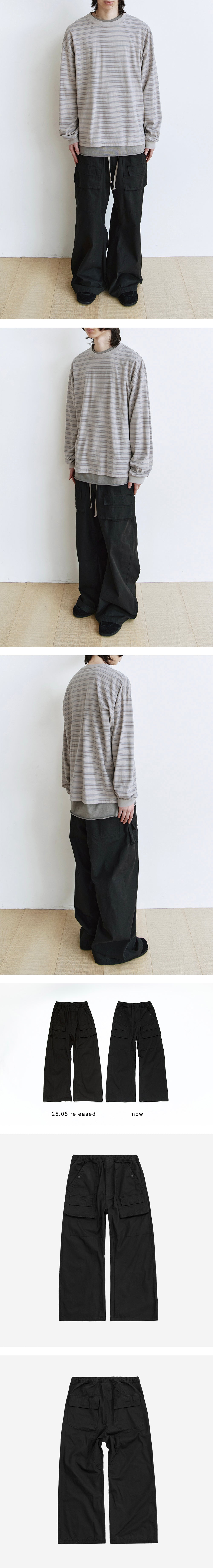 Polyteru - Front Cargo Pants (1.2v Black) product image 3 | TRAB K-Fashion Australia