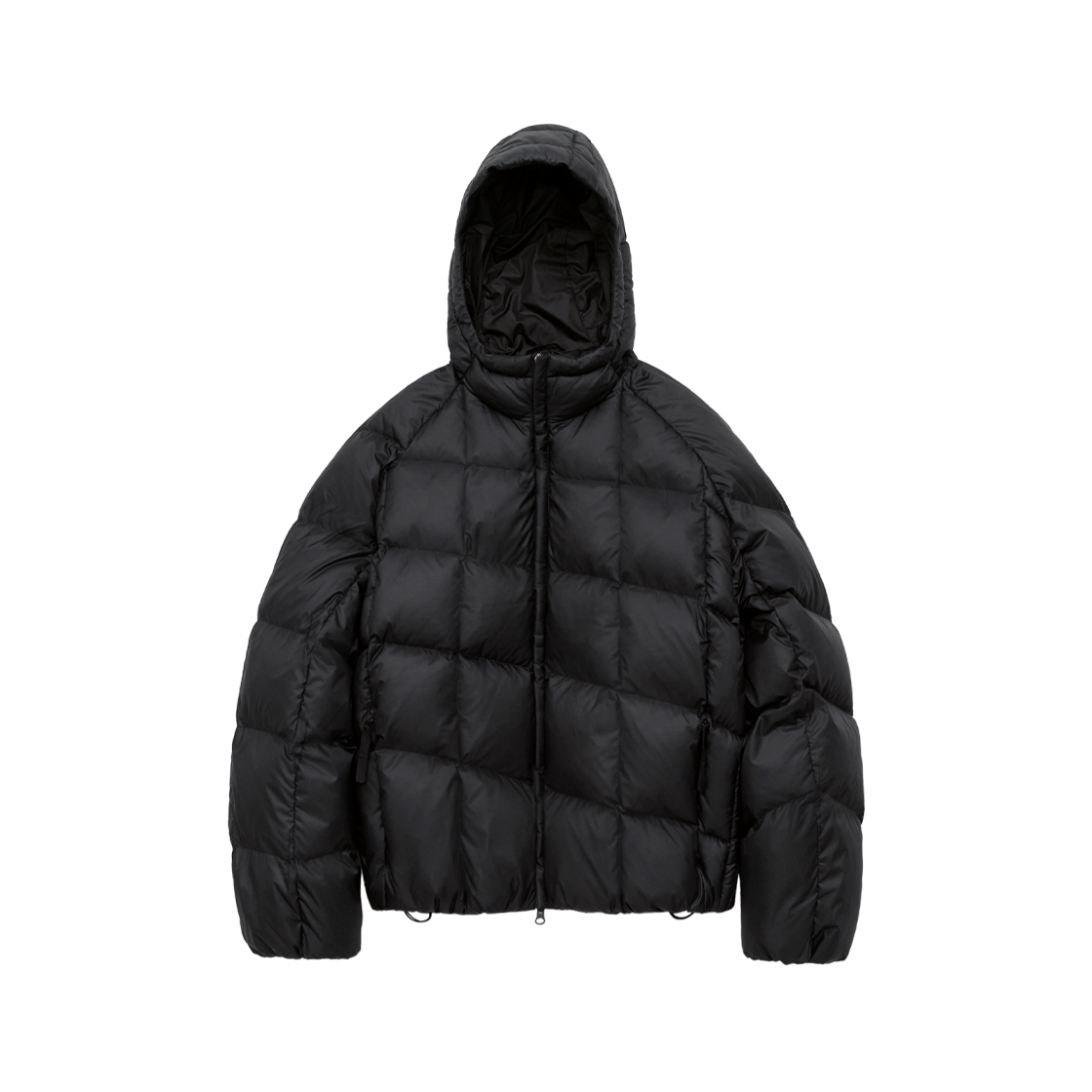 Polyteru - Wave Hooded Down Puffer (Black) product image 1 | TRAB K-Fashion Australia