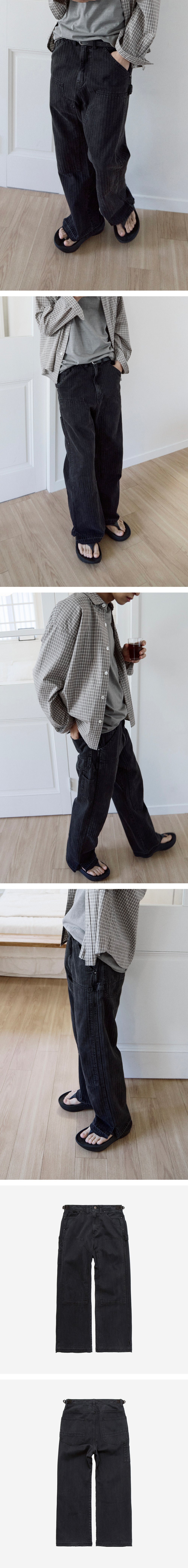 Polyteru - HBT Double Knee Pants Washed (Purple Charcoal) product image 3 | TRAB K-Fashion Australia