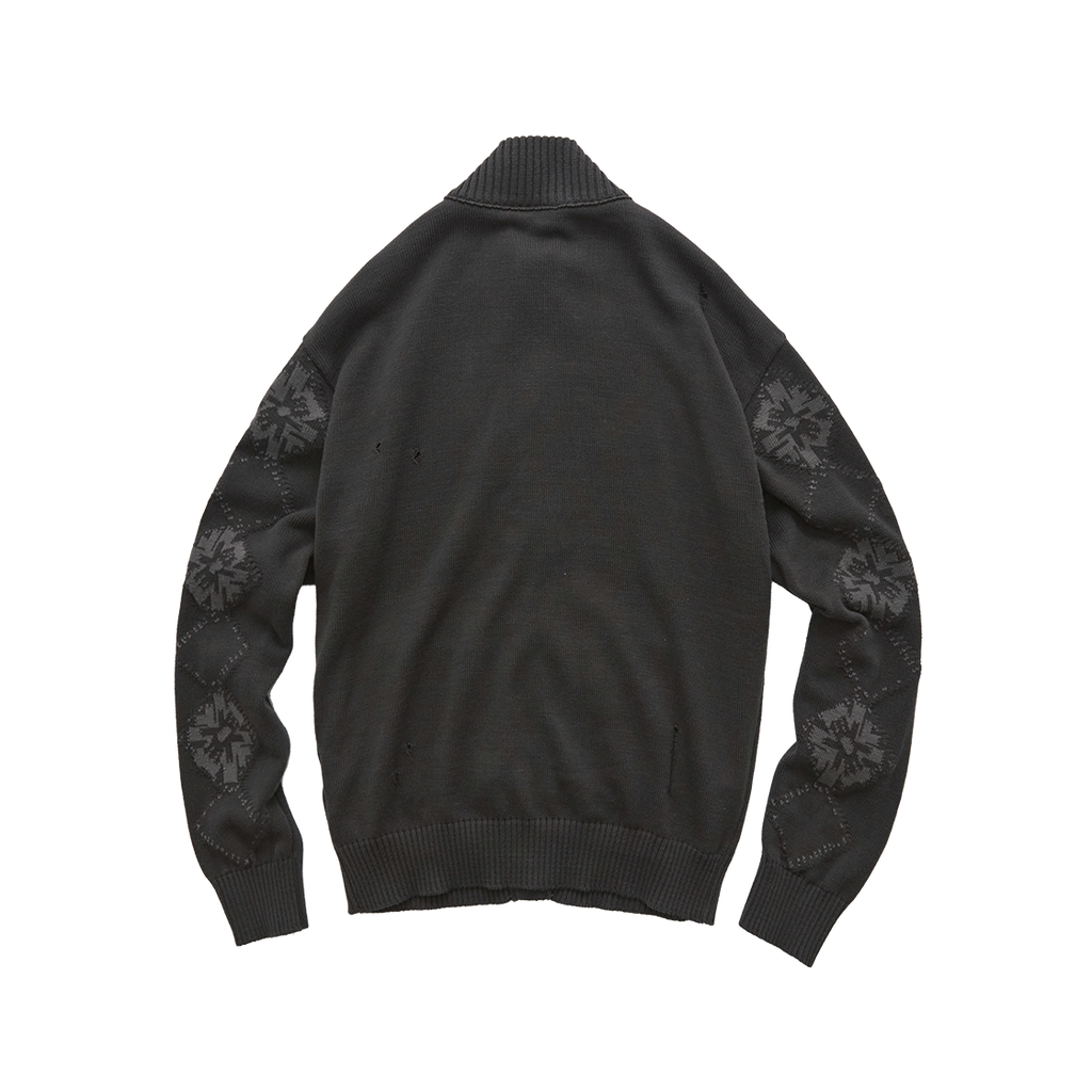 Polyteru - Button Up Cardigan Ethnic Sleeves (Charcoal) product image 1 | TRAB K-Fashion Australia