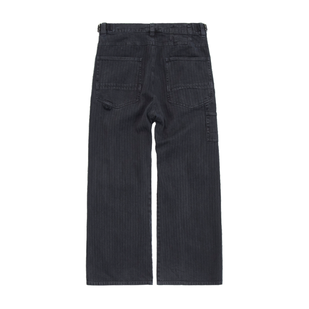 Polyteru - 1011 Cross Patched Pants (Striped Black) product image 2 | TRAB K-Fashion Australia